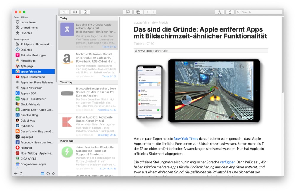 news app on iphone for mac